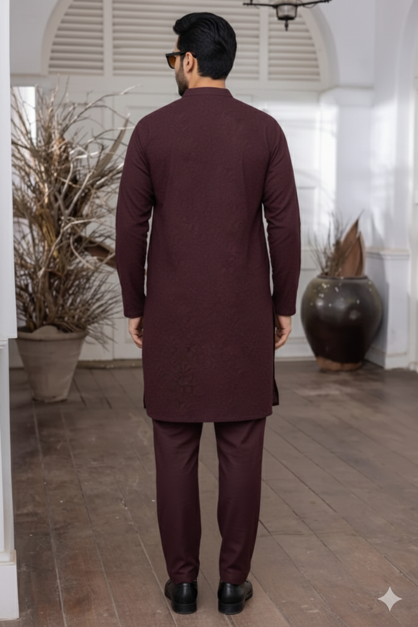 Dark Plum Kurta Shalwar