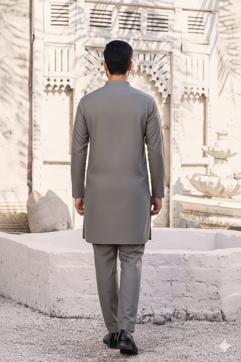Greyish Taupe Kurta Shalwar