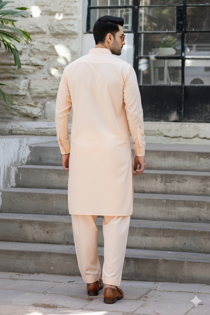 Pastel Peach Kurta Shalwar