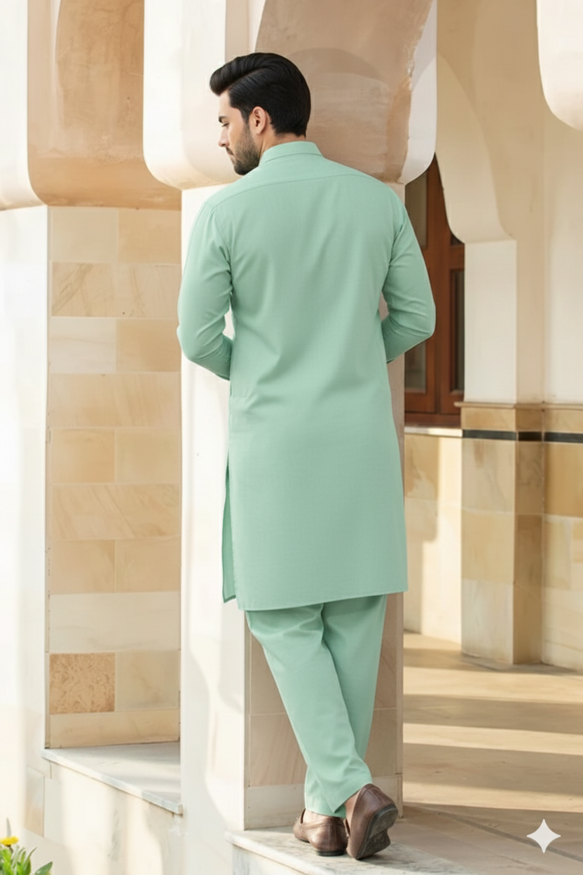 Soft Mint Kurta Shalwar