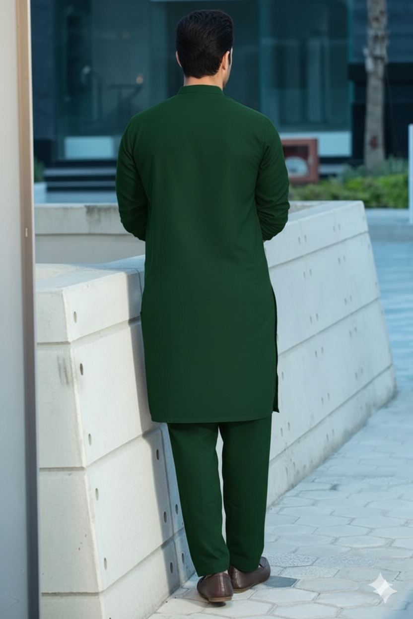 Bottle Green Kurta Shalwar