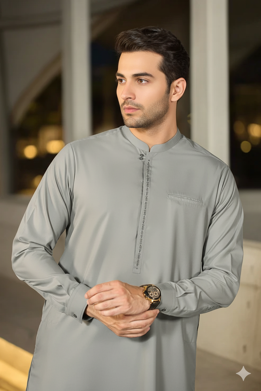 Ash Grey Kurta Shalwar