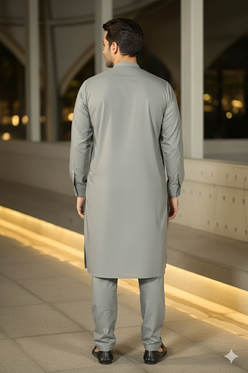 Ash Grey Kurta Shalwar