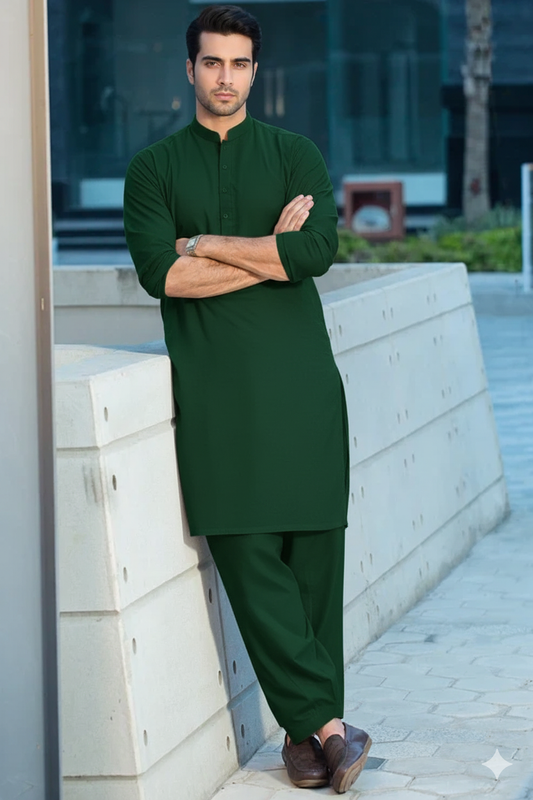 Bottle Green Kurta Shalwar