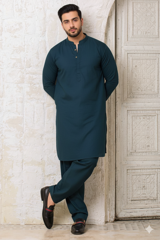 Dark Blue Zink Kurta