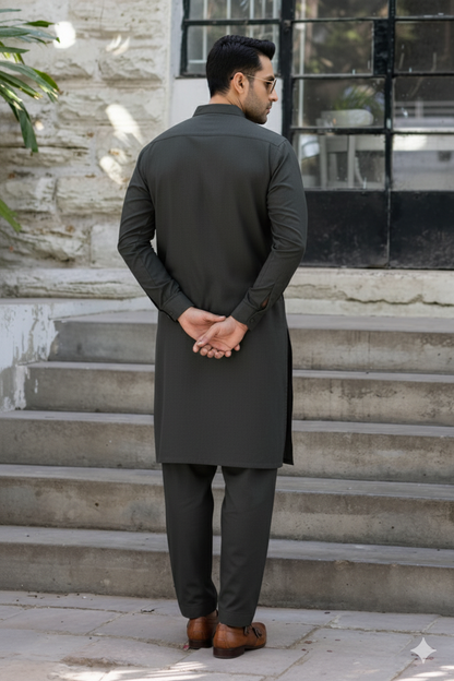 Dark Grey Regal Look