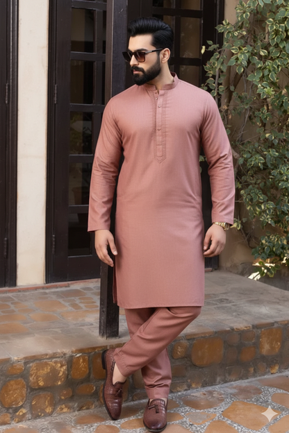Dusty Rose Boski Kurta – Graceful Touch