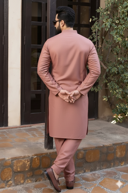 Dusty Rose Boski Kurta – Graceful Touch