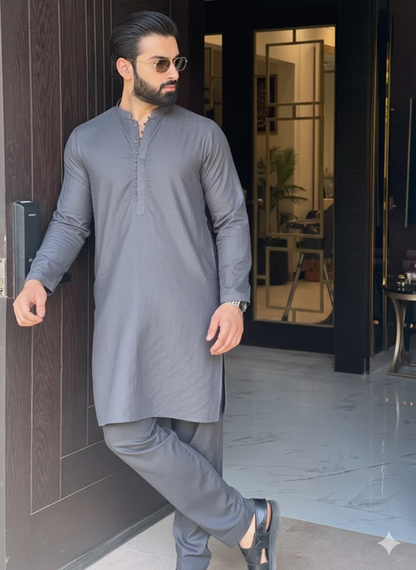 Grey Luxury Wash & Wear – Crease-Free Elegance