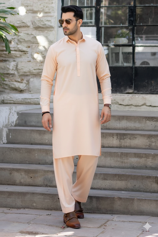 Pastel Peach Kurta Shalwar