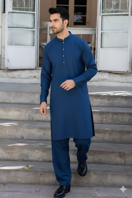 Royal Blue Kurta Shalwar