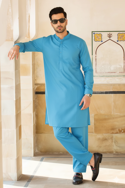 Sky Blue Wash & Wear – Crease Free