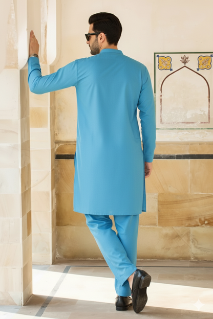 Sky Blue Wash & Wear – Crease Free