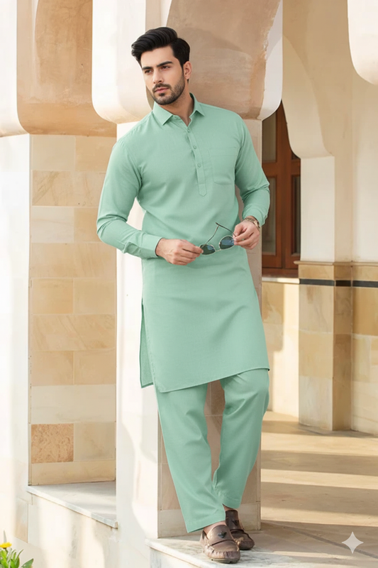 Soft Mint Kurta Shalwar
